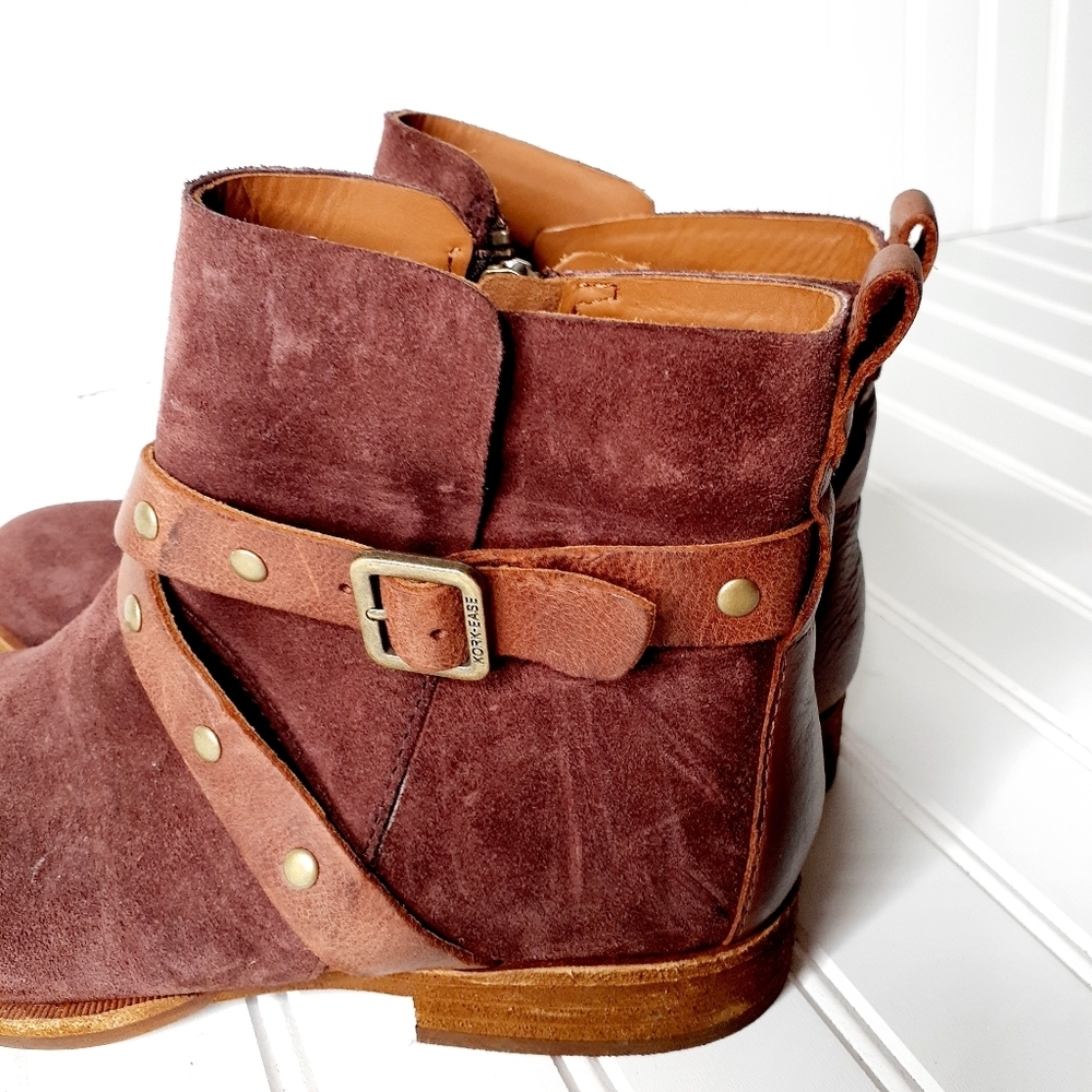 NEW Kork-Ease® Kenai  Burgundy Leather Bootie C296 - Picture 6 of 11